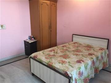 Bedroom in 2 BHK Builder Floor at DLF Vibhuti Khand, Gomti Nagar – for Rent