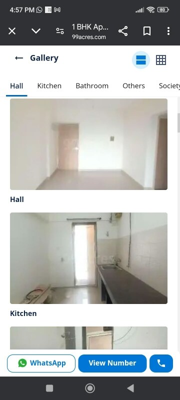 Kitchen in 1 BHK Apartment at Vijay Garden, Ghodbunder Road – for Sale