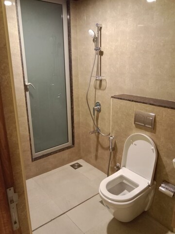 Bathroom in 3 BHK Apartment at Shapoorji Pallonji Alpine, Kandivali East – for Rent