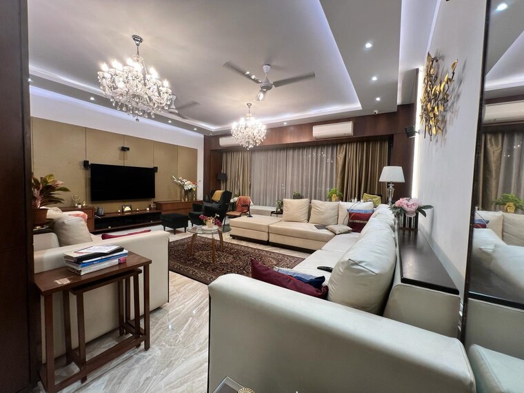 Living Room, cbd belapur sector 15 4 Bedroom 2390 Sq.Ft. Apartment In Cbd Belapur Sector 15 Navi Mumbai 8268066