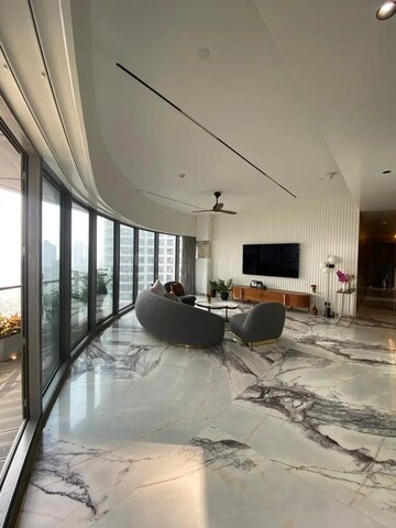 Building Lobby in 3 BHK Apartment at Lodha The World Towers World One Tier 2, Worli – for Rent