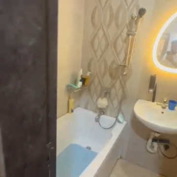 Bathroom in 1 BHK Apartment at SMGK Associates Woods Platina, Jogeshwari West – for Rent