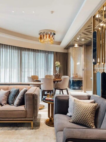 Living Room in 5 BHK Apartment at Lodha The World Towers World One Tier 2, Worli – for Rent