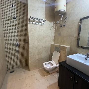 Bathroom in 2 BHK Builder Floor at Ansal Sushant Lok I, Sector 43 – for Rent