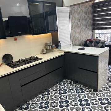 Kitchen in 4 BHK Apartment at Gaur Atulyam, Omicron I Greater Noida – for Rent