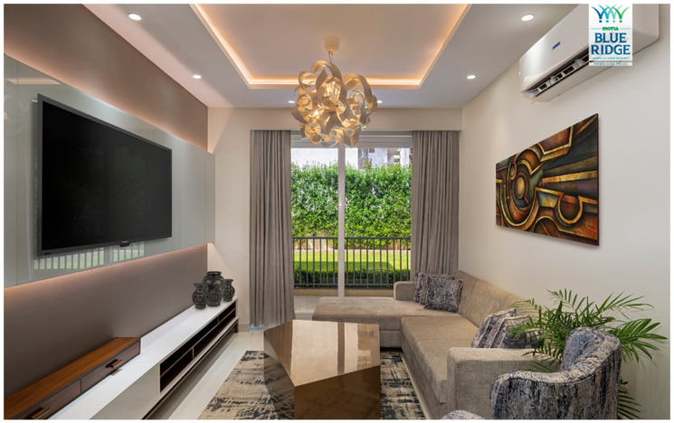 Living Room, motia-blue-ridge 3 Bedroom 1721 Sq.Ft. Apartment In Kishanpura Zirakpur 8272536