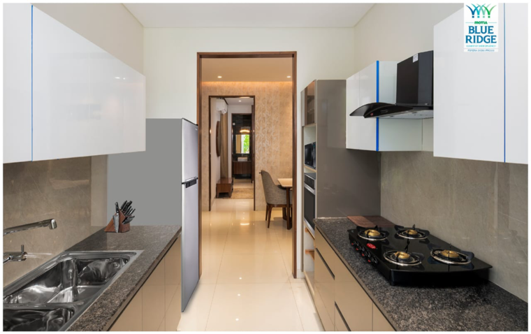Kitchen, motia-blue-ridge 3 Bedroom 1721 Sq.Ft. Apartment In Kishanpura Zirakpur 8272536