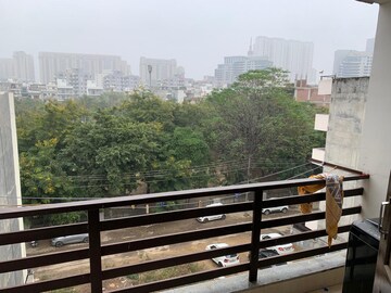 Balcony in 3 BHK Builder Floor at Ansal Sushant Apartments, Sushant Lok I – for Rent