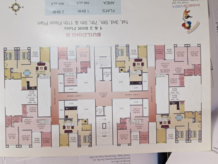 Floor Plan, shyama-rainbow-vissta 2 Bedroom 596 Sq.Ft. Apartment In Ravet Pune 8273076