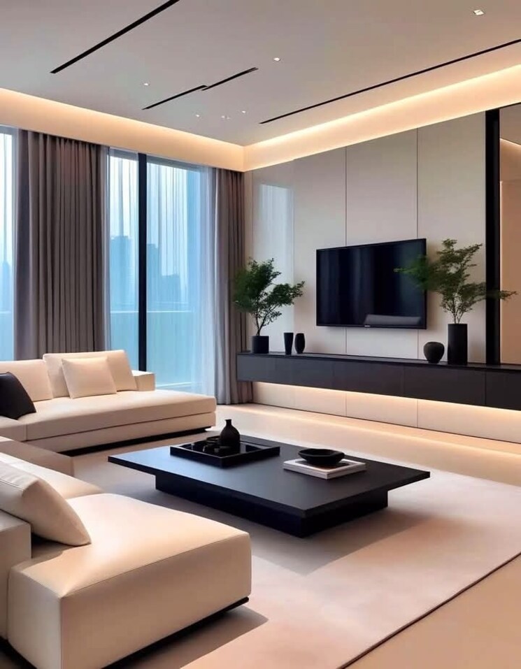 Living Room, igi airport area 4 Bedroom 1200 Sq.Ft. Apartment In Igi Airport Area Delhi 8274335