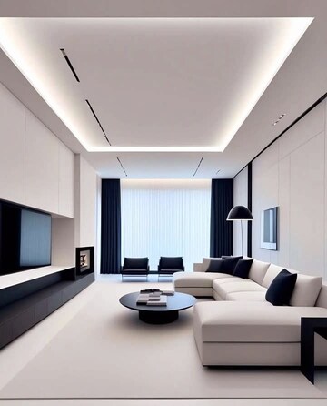 Living Room in 4 BHK Apartment at Igi Airport Area – for Sale