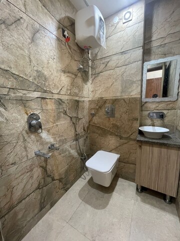 Bathroom in 2 BHK Builder Floor at Paschim Vihar – for Rent