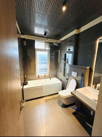 Bathroom in 3 BHK Apartment at Soham Crystal Spires, Ghodbunder Road – for Rent