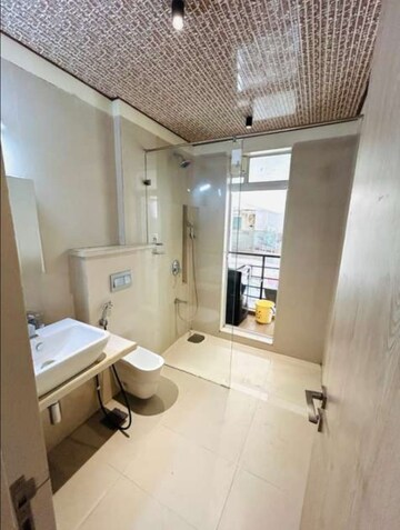 Bathroom in 3 BHK Apartment at Soham Crystal Spires, Ghodbunder Road – for Rent