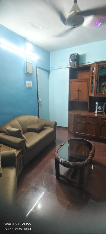 Living Room in 1 BHK Apartment at Greenfield Rocks CHS, Jogeshwari East – for Rent