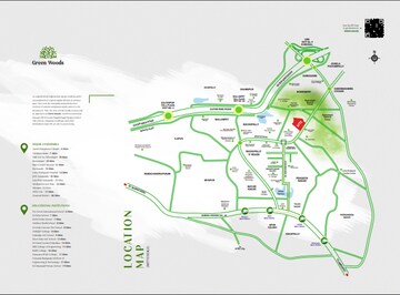  Office Space – Map Location View at Pragathi Green Woods, Bowrampet - for Sale