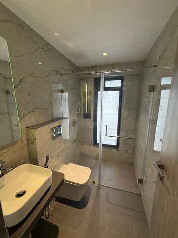 Bathroom in 3 BHK Apartment at Rustomjee Le Reve, Khar West – for Rent