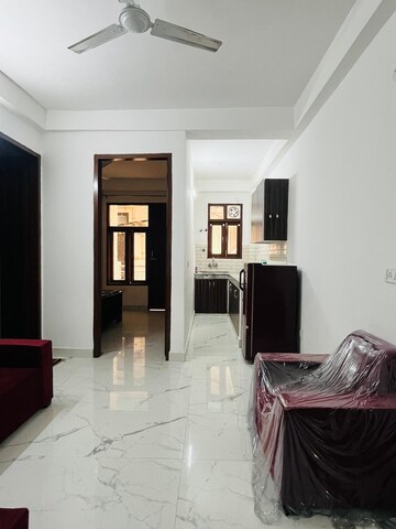Living Room in 1 BHK Builder Floor at Freedom Fighters Enclave – for Rent