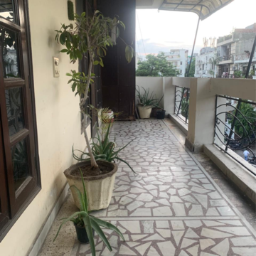 Balcony in 1.5 BHK Builder Floor at Kalkaji – for Rent