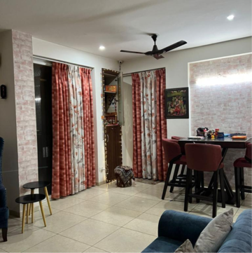 Living Room in 3 BHK Penthouse at Sushma Crescent, Dhakoli Village – for Rent