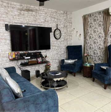 Living Room in 3 BHK Penthouse at Sushma Crescent, Dhakoli Village – for Rent