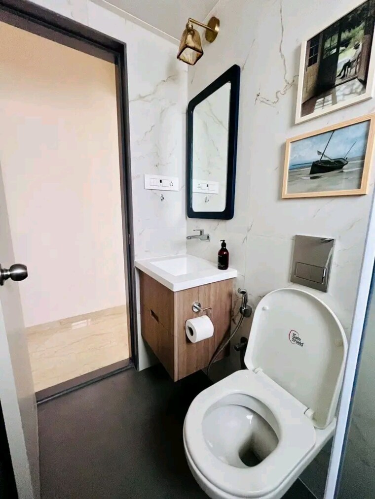 Bathroom, rustomjee-la-vie 2 Bedroom 620 Sq.Ft. Builder Floor In Majiwada Thane 8281645