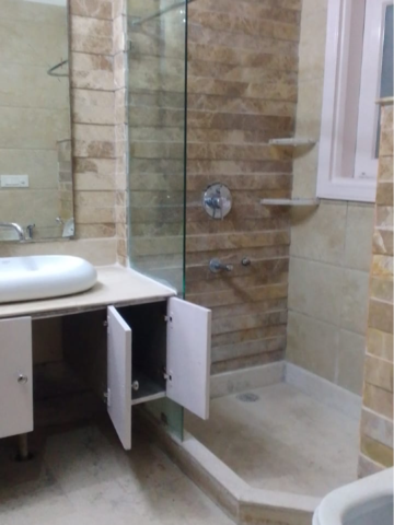 Bathroom in 3 BHK Builder Floor at Chittaranjan Park – for Rent