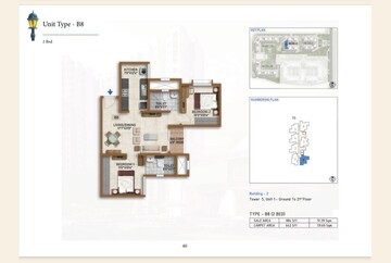 Floor Plan in 2 BHK Apartment at Prestige Finsbury Park Hyde, Bagaluru  – for Rent