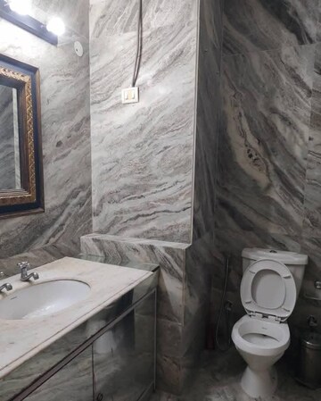 Bathroom in 2 BHK Builder Floor at Mehrauli – for Rent