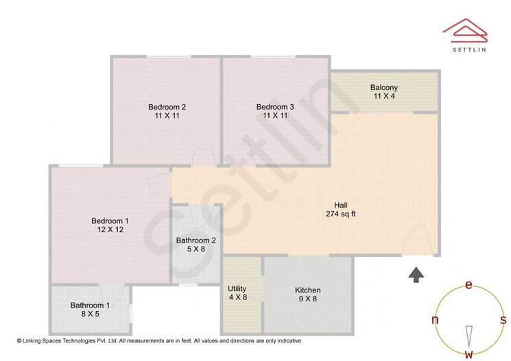 Floor Plan, provident-harmony 3 Bedroom 1241 Sq.Ft. Apartment In Thanisandra Main Road Bangalore 8282070