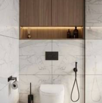 Bathroom in 2 BHK Apartment at Supertech Cape Town, Sector 74 – for Rent