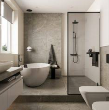 Bathroom in 2 BHK Apartment at Supertech Cape Town, Sector 74 – for Rent