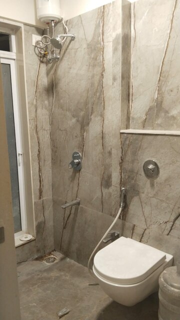 Bathroom in 2 BHK Apartment at Blumen Apartments, Vikhroli West – for Rent