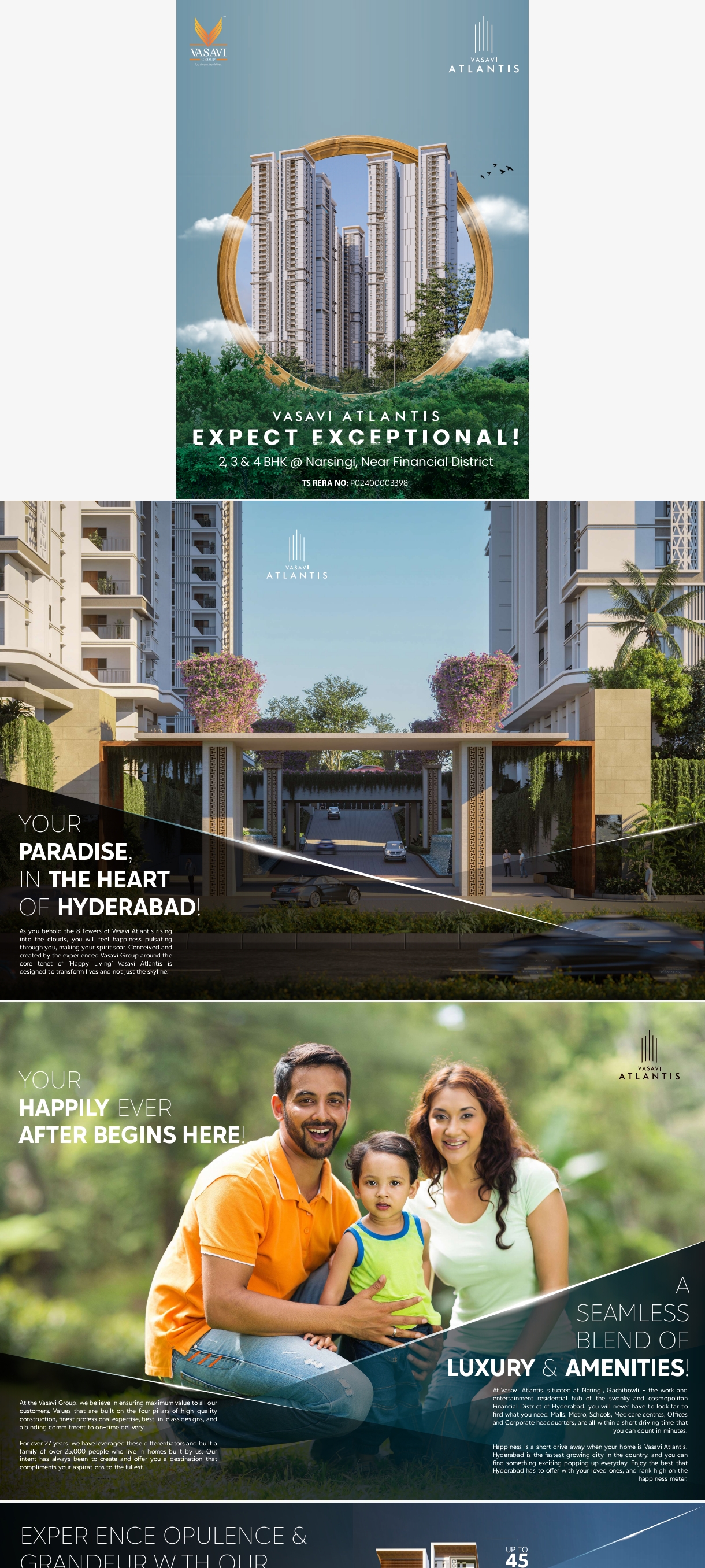 3 BHK + Pooja Room Apartment For Sale in Vasavi Atlantis