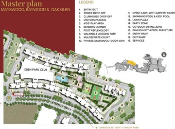 Master Plan in 3 BHK Apartment at Avalon Park At The Prestige City, Sarjapur Road – for Sale