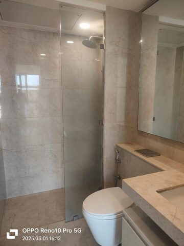 Bathroom in 2 BHK Apartment at Hiranandani Atlantis, Powai – for Rent