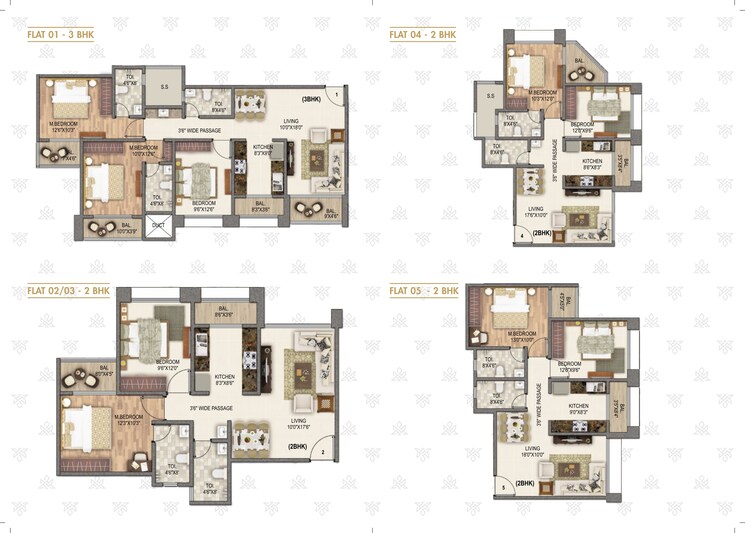 Floor Plan, murbad road 2 Bedroom 715 Sq.Ft. Apartment In Murbad Road Thane 8284844
