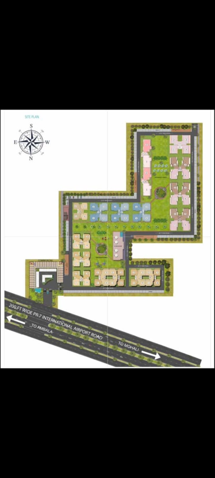 Master Plan, maya-green-lotus-utsav 3 Bedroom 2100 Sq.Ft. Apartment In International Airport Road Zirakpur 8284877