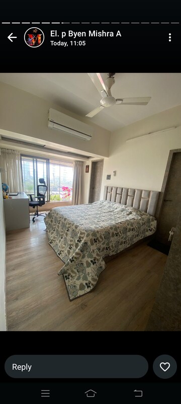 Bedroom in 3 BHK Apartment at Bhairav Darshan, Parel – for Rent