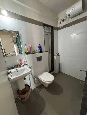 Bathroom in 2 BHK Apartment at Rustomjee Urbania Azziano, Majiwada – for Rent