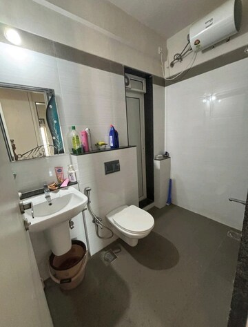 Bathroom in 2 BHK Apartment at Rustomjee Urbania Azziano, Majiwada – for Rent