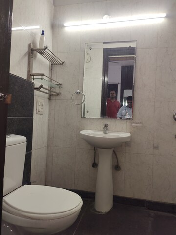 Bathroom in 3 BHK Builder Floor at Greater Kailash I – for Rent