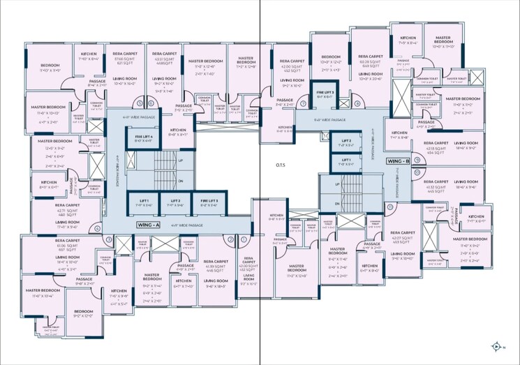 Floor Plan, shreeji-bkc-crown 2 Bedroom 621 Sq.Ft. Apartment In Kurla West Mumbai 8285197