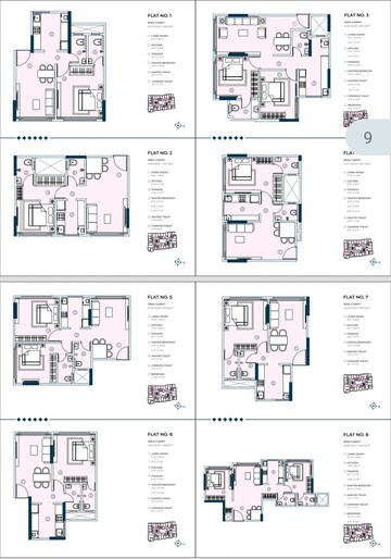 Floor Plan in 3 BHK Apartment at Shreeji BKC Crown, Kurla West – for Sale