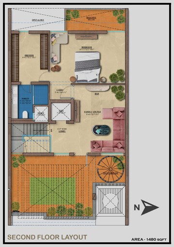 Floor Plan in 4 BHK Independent House at Hanuman Nagar Extension – for Sale