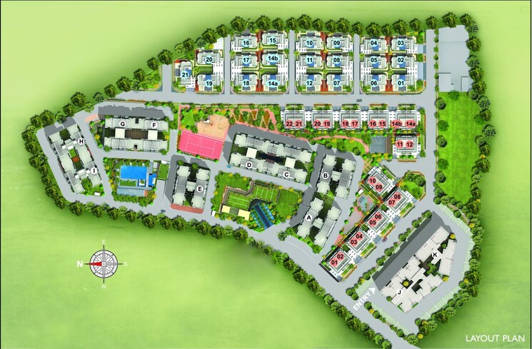 Master Plan, amits-bloomfield 2 Bedroom 844 Sq.Ft. Apartment In Ambegaon Budruk Pune 8285390