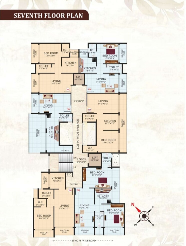 Floor Plan, sai-sm-royal 1 Bedroom 720 Sq.Ft. Apartment In Sector 24 Taloja Navi Mumbai 8285421