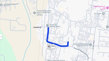 2 BHK Apartment – Map Location View at Venkata Subbamma Kollamaram Royal KGR Block 2, Pendurthi - for Sale