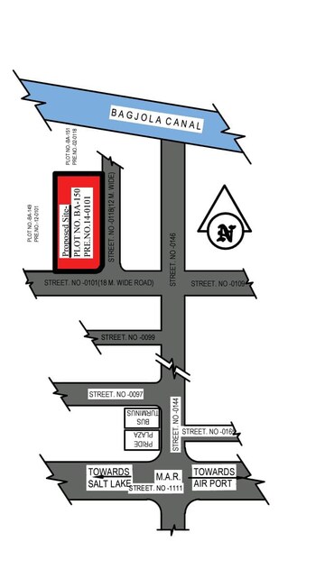 4 BHK Builder Floor – Map Location View at New Town Action Area 1 - for Sale