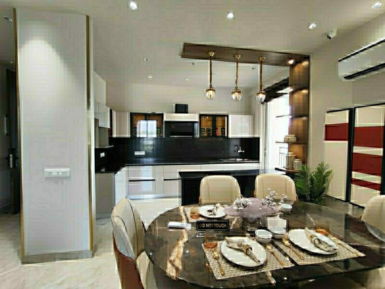 Kitchen, jashn-elevate 3.5 Bedroom 1985 Sq.Ft. Apartment In Sushant Golf City Lucknow 8285870